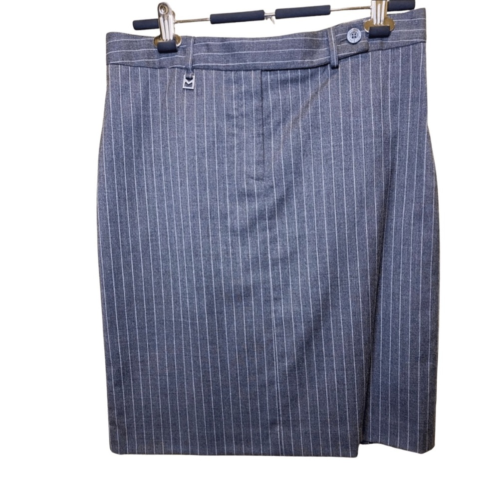 Michael Kors Gray & White Striped Skirt
